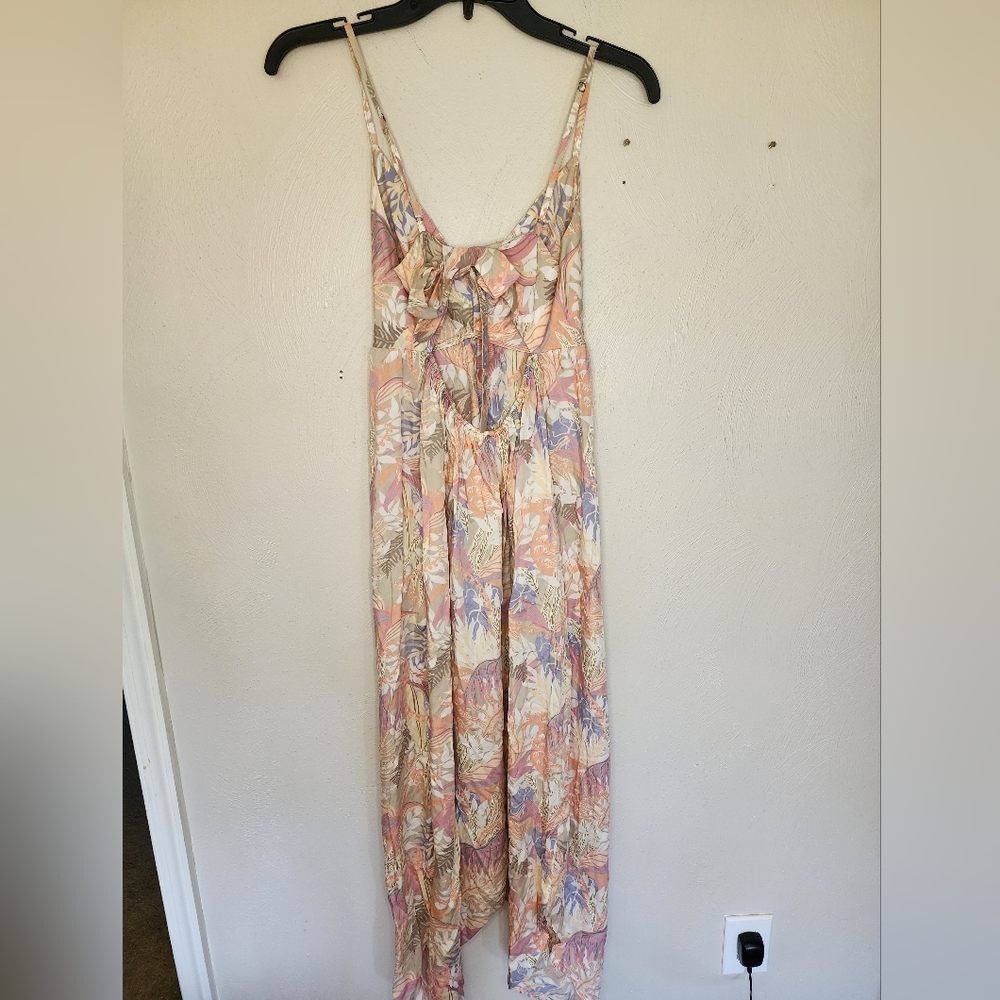 Patagonia Lost Wildflower Jumpsuit Romper Jurassic Ferns Pelican Pink - Picture 4 of 7
